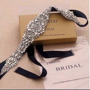 Crystal jewel belt formal wedding prom Christmas